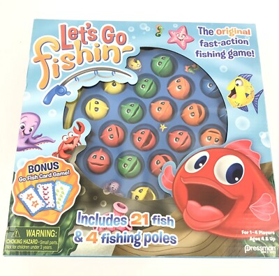 Let's Go Fishin' Combo Go Fish Card Game Teach Child Hand Eye Coordination