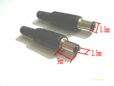 5.5mm x 2.5 mm Barrel DC Power Plug Connector  for CCTV Lot Fast Ship 