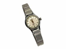Orologio da polso donna vintage Monvis Incabloc Swiss Made 17 gioielli argento tondo