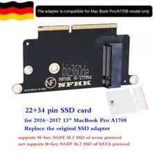 Für Macbook Pro 13'' A1708 SSD Adapter Karte 22+34pin Konvertierungs PCIE to M.2