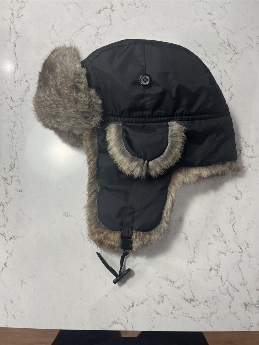 Mad Bomber rabbit fur-lined leather hat L LL Bean Bomber Leather 305LBLK - Mad Bomber™️ Outerwear main image 4