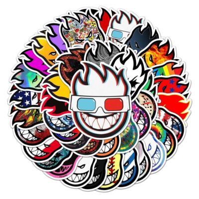 HOT 50PCS SPITFIRE COOL STICKER PACK LAPTOP SKATEBOARD GUITAR PHONE BIKE DECOR
