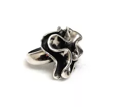 Silpada Oxidized Sterling Silver Chunky Flower In Bloom Ring size 6
