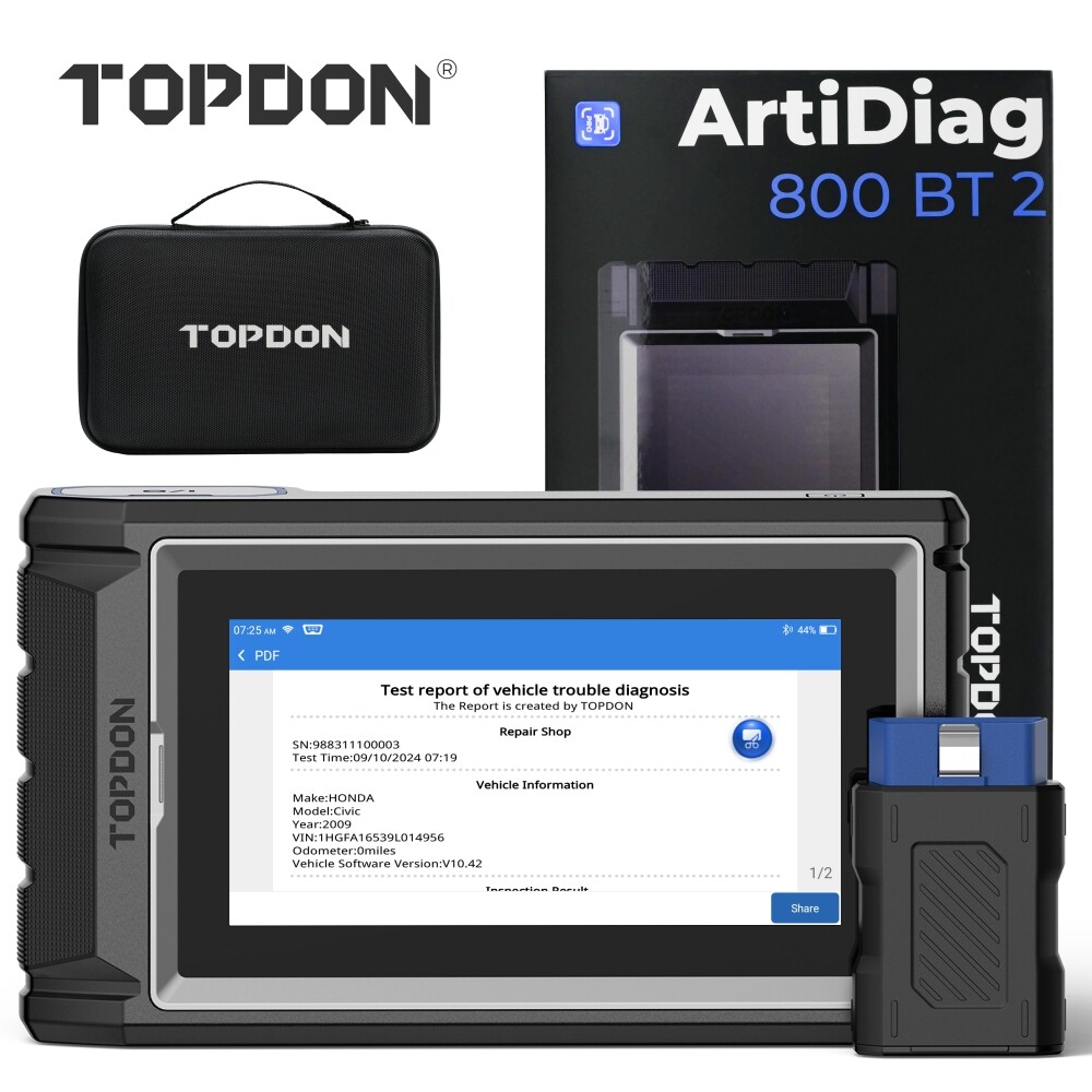 TOPDON AD800BT 2.0 OBD2 Auto Car Engine ECU Diagnostic Scanner Tool 64GB CAN-FD