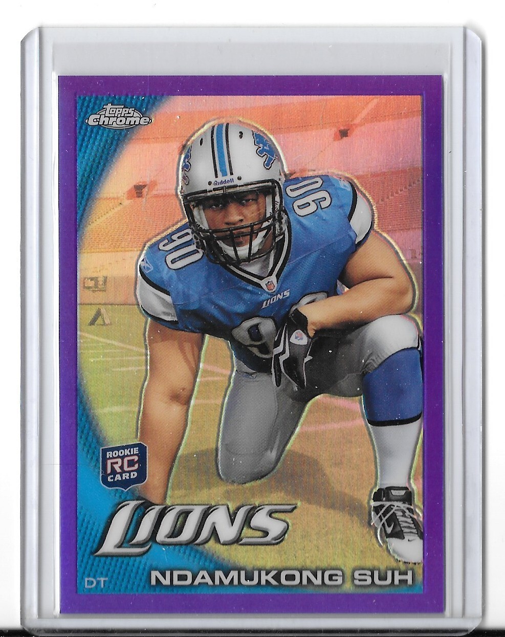 2010 Topps Chrome Purple Refractor Ndamukong Suh Rookie 499/555