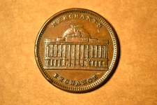 (1837) Hard Times Token- Merchants Exchange-  AU with rim bump