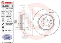 2X Bremsscheibe Hinten Brembo 08558011 FÜR BMW Bremsscheiben Scheibenbremse