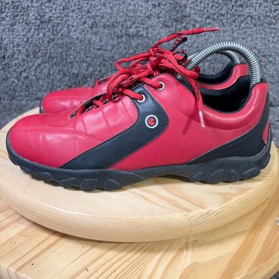 Ecco French Receptor Shoe Womens Size 9 Leather Black Red Athletic Sneakers