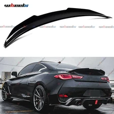 FOR 17-2022 INFINITI Q60 COUPE PSM HIGH KICK DUCKBILL GLOSSY BLACK TRUNK SPOILER