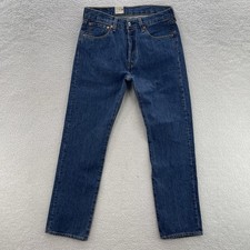 Levis 501 Jeans Mens 32x32 Blue Original Button Fly Dark Wash Denim Cowboy NEW