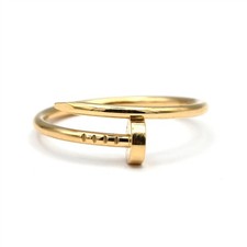 VINTAGE CARTIER JUSTE UN CLOU NAIL RING 18K YELLOW GOLD DESIGNER SIGNED SZ 10.5