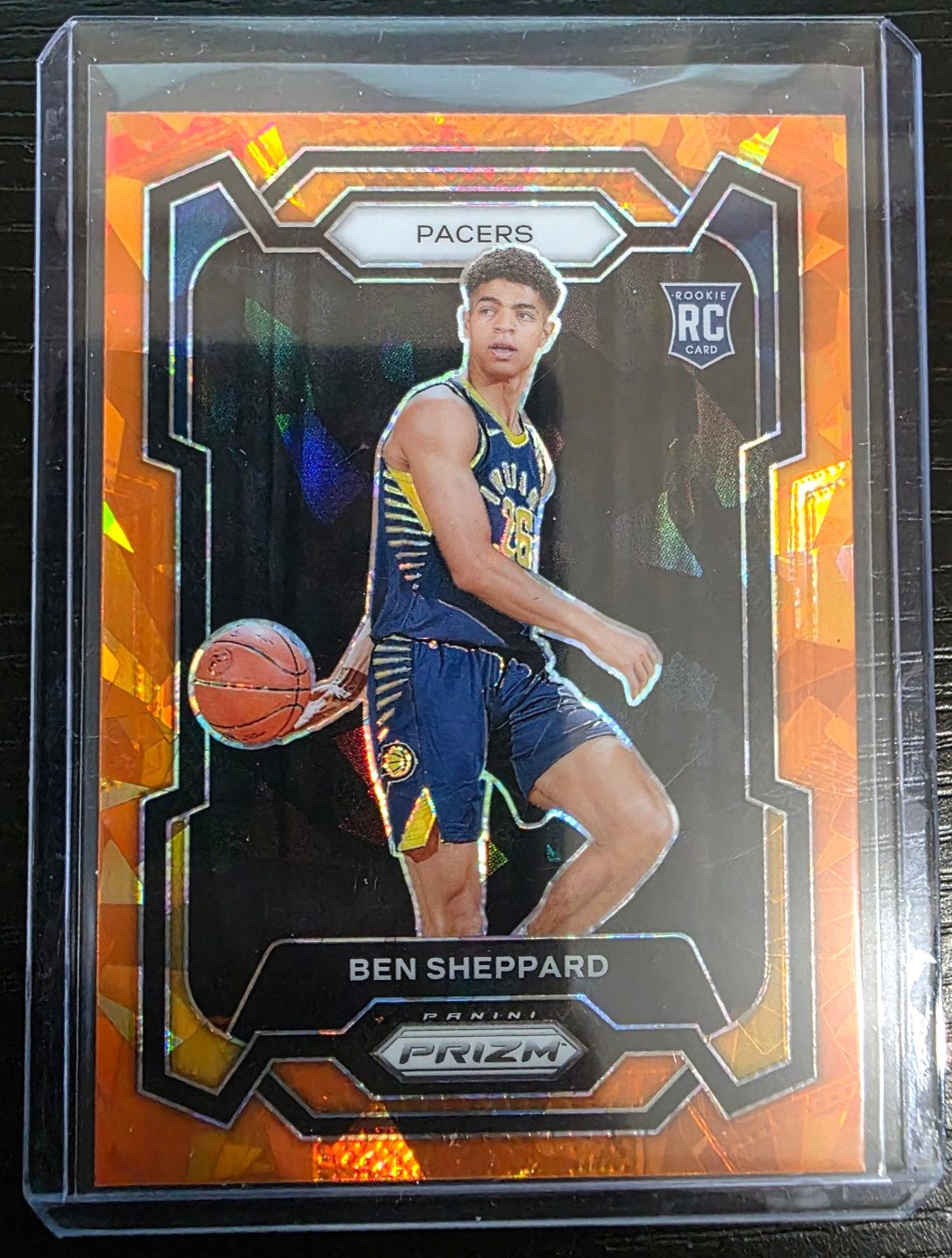2023-24 Panini NBA Prizm Ben Sheppard #172 Orange  Cracked Ice RC Pacers