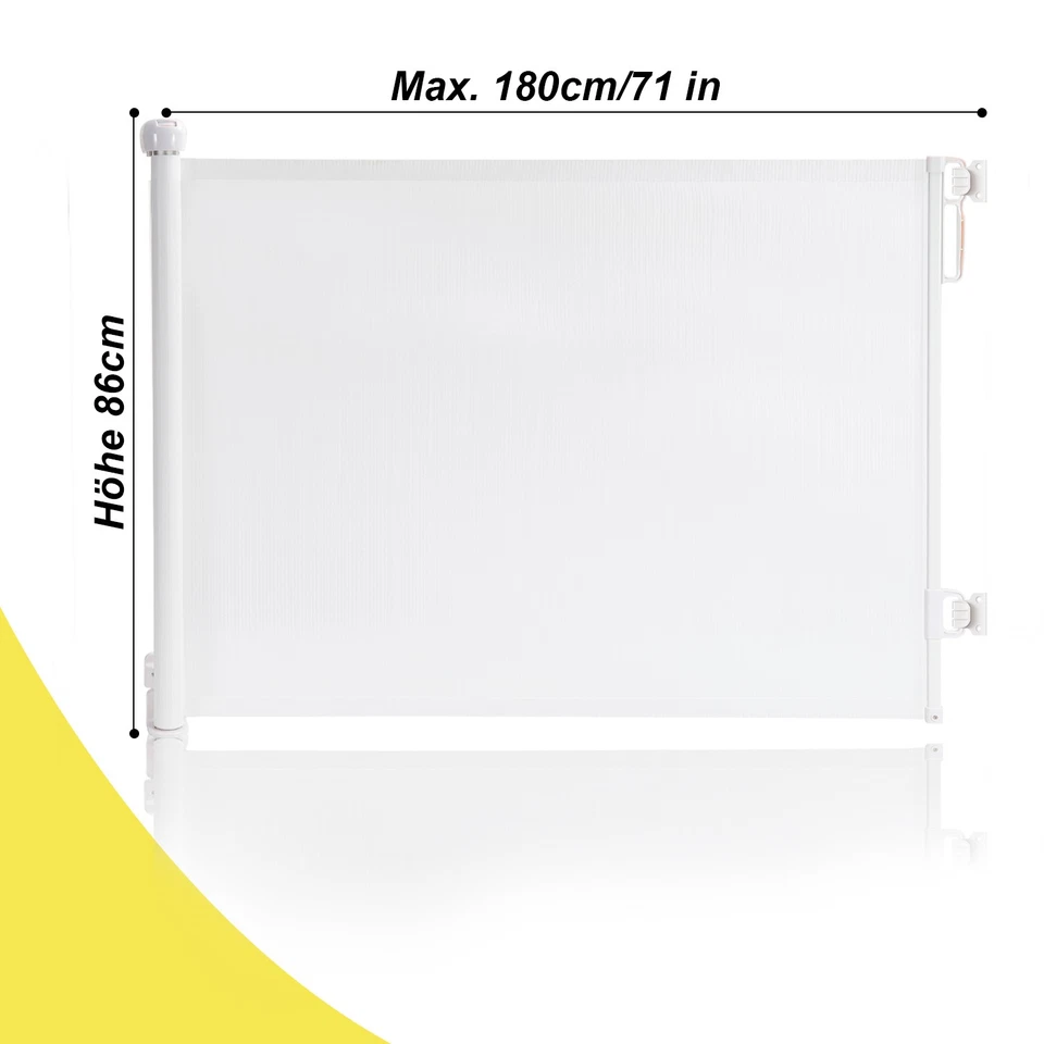 Treppenschutzgitter Ausziehbar Türschutzgitter 0-150/180cm Absperrgitter Baby - Bild 3 von 4