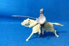 Marx vintage 1955 Robin Hood playset 60mm mounted knight with lance and horse