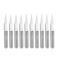 1/8" Shank 0.1mm Tip 20 Degree Carbide Wood Engraving Bit CNC Router Tool 10pcs