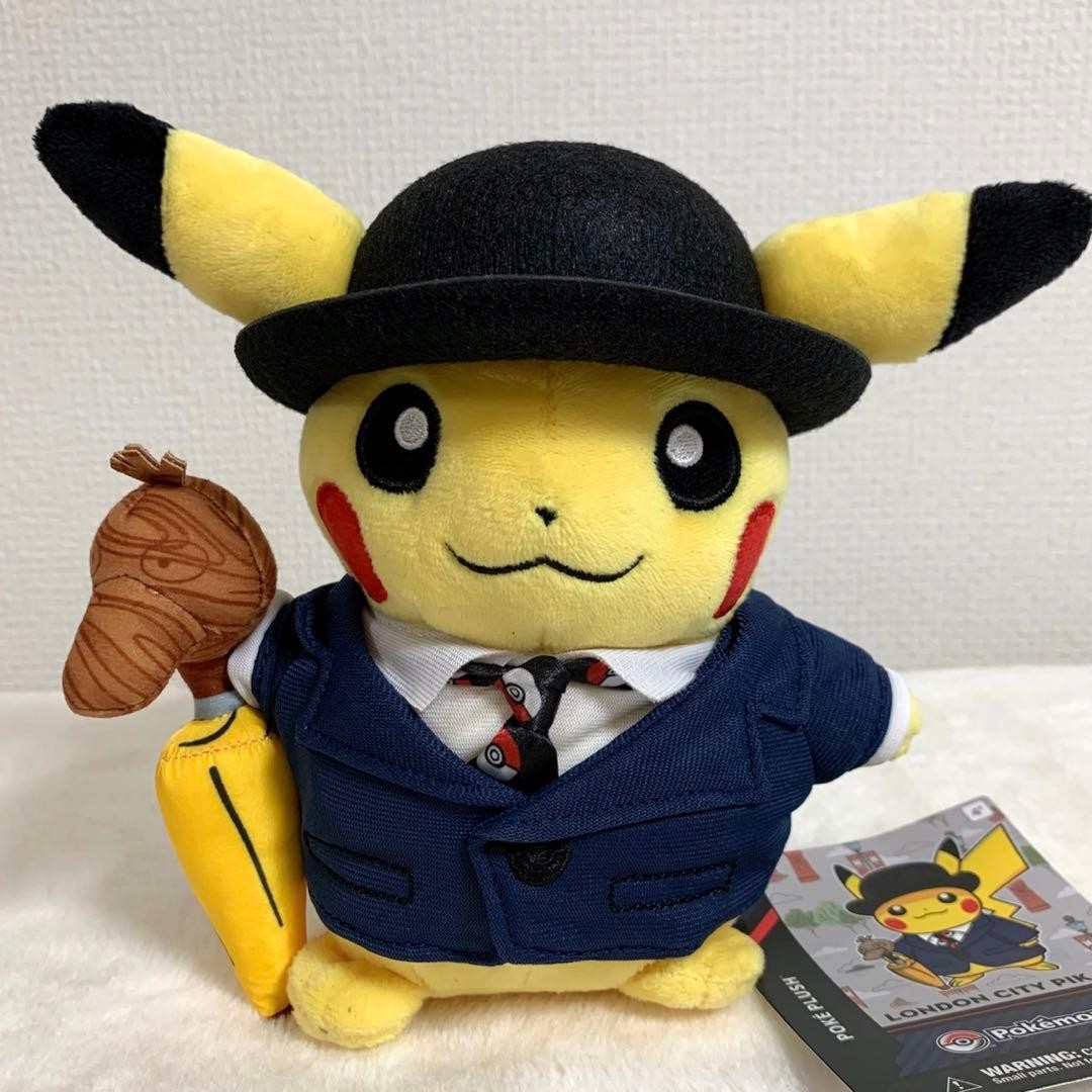 Pokemon Pikachu London Plush Toys Pokemon Center Limited  Limited Edition Japane