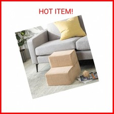 ZINUS Foam 13 Inch 2-Step Step Pet Stairs, Pet Ramp for Cats and Dogs, Extra Sma