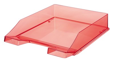 Han Classic Letter Tray DIN A4/C4 Stackable Stable Transparent Red