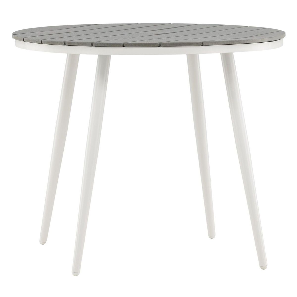 Table de jardin ronde gris anthracite de 90cm modèle Break pour terrasse