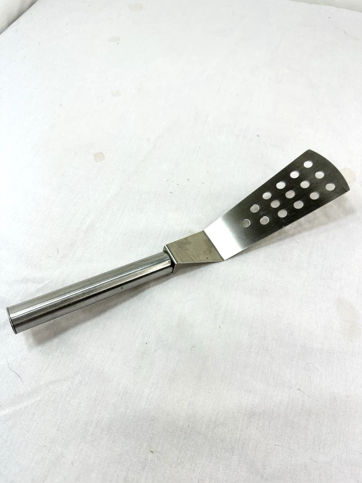 IKEA 11"  Slotted Spatula Flipper Turner Stainless Steel Short Handle Free Ship - Image 2 of 4