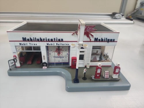 Vintage Mobilgas Pegasus Service Station Clock Lighted Mobil Oil w/ Box