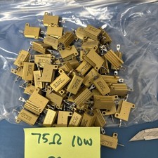 29pc Lot Dale RH series wirewound resistor, RH-10, 75 Ohm, 1 10 watt