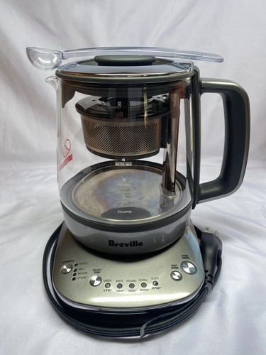 Breville BTM700 SHY Hot Tea Maker Glass Kettle Silver 4 Cup Programmable Temp