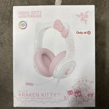 Razer Kraken Kitty V2 Wired USB A Gaming Headset with Kitty Ears  Bow New