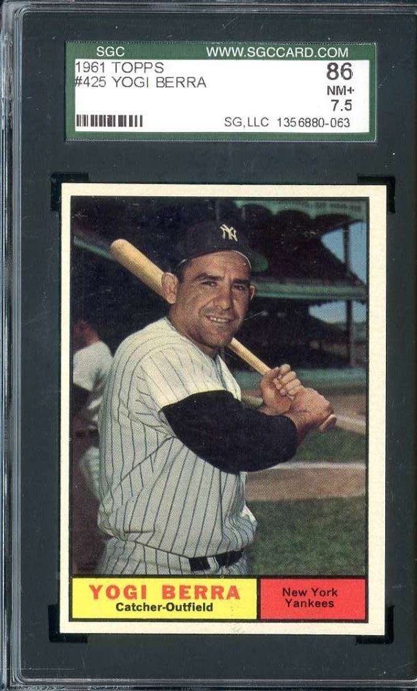 1961 Topps #425 Yogi Berra SGC 7.5 Yankees HOF *DS15895