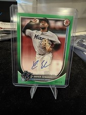 2025 Bowman Paper Rookies Veterans Retail Autographs Xavier Edwards Green /99