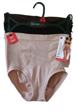 SKINNYGIRL3Pk Tummy Tamer W/ Butt Lift Seamless Briefs Sz M 6/8  SG7703