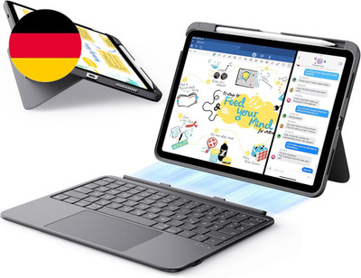 ESR Ipad 11 (A16) 2025/10 Generation Flex Hülle Mit Tastatur, Ultraleichte Magne