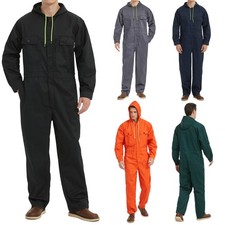 Mechanic Coveralls for Men Long Sleeve Work Jumpsuit Hooded Coverall