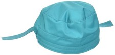Unisex Tie Back Scrub Cap, Teal Blue, OSFA