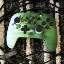PowerA Wired Nintendo Switch Controller Green Camouflage Ergonomic 8ft Cable