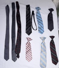 Boys Classic Tie Lot of 9 Multicolor Mixed Pattern Neckties, One Size