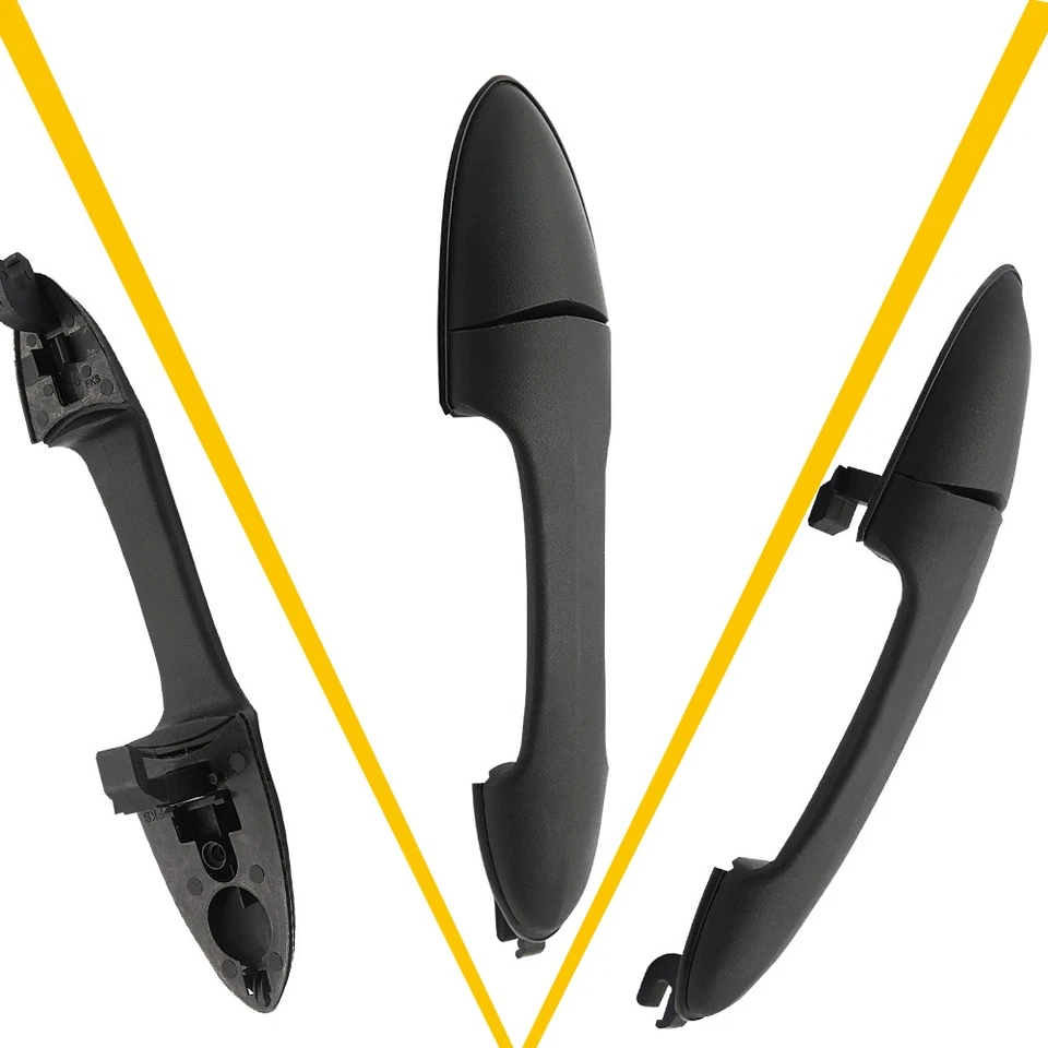 Передняя задняя левая правая наружная дверная ручка для 2008-2011 Ford Focus комплект черный пластик - Изображение 4 из 4