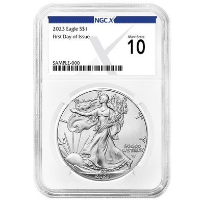 #ad #ad 2023 $1 American Silver Eagle NGCX MS10 FDI X Label $89.95
