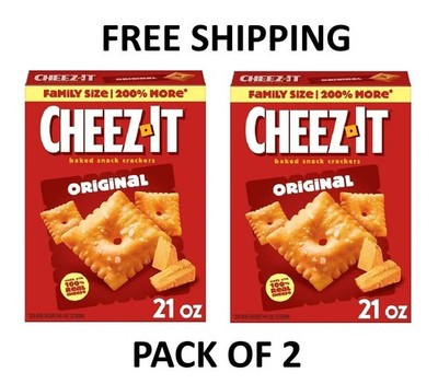 2 Pack ) Cheez-It Original Cheese Crackers, Baked Snack Crackers