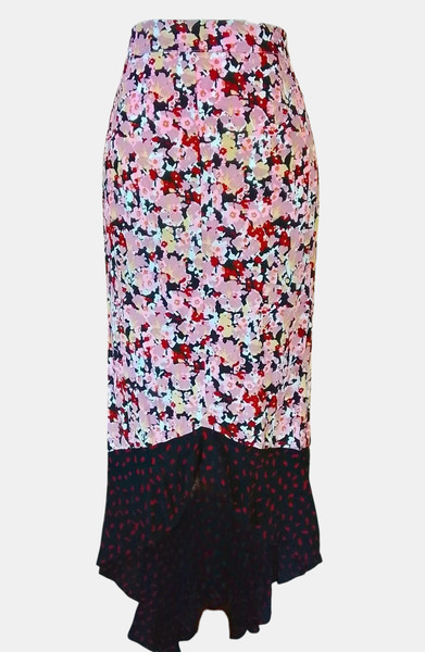 Rue Stiic Pink Viscose Midi Skirt Size L or 14