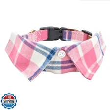Cotton Dog Collar with Bowtie, Comfortable Adjustable Cute Lapel Design Dog B