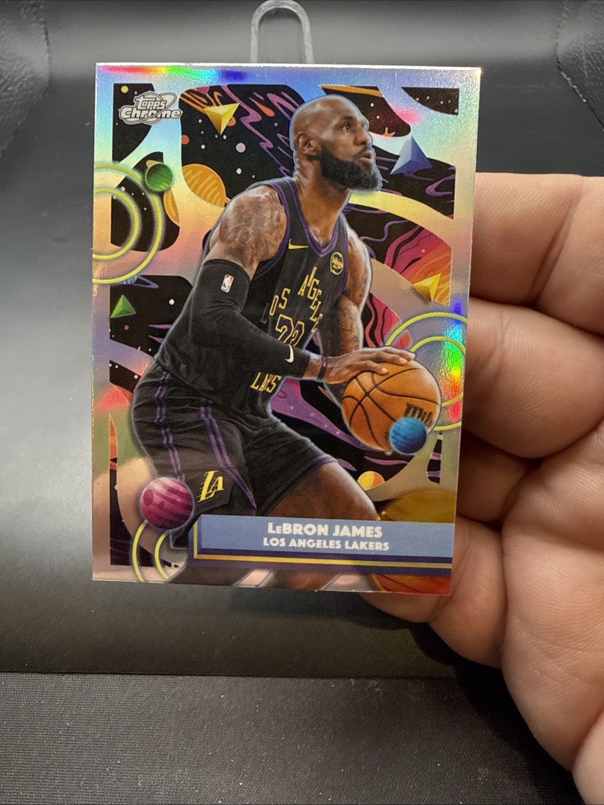 2025-26 Topps Chrome Cosmic Basketball #157 LeBron James Refractor SP 🔥 Lakers