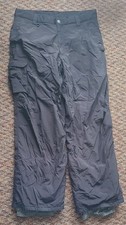 White Sierra Fleece Lined Black Ski / Board Snow Winter Pants XL Excellent