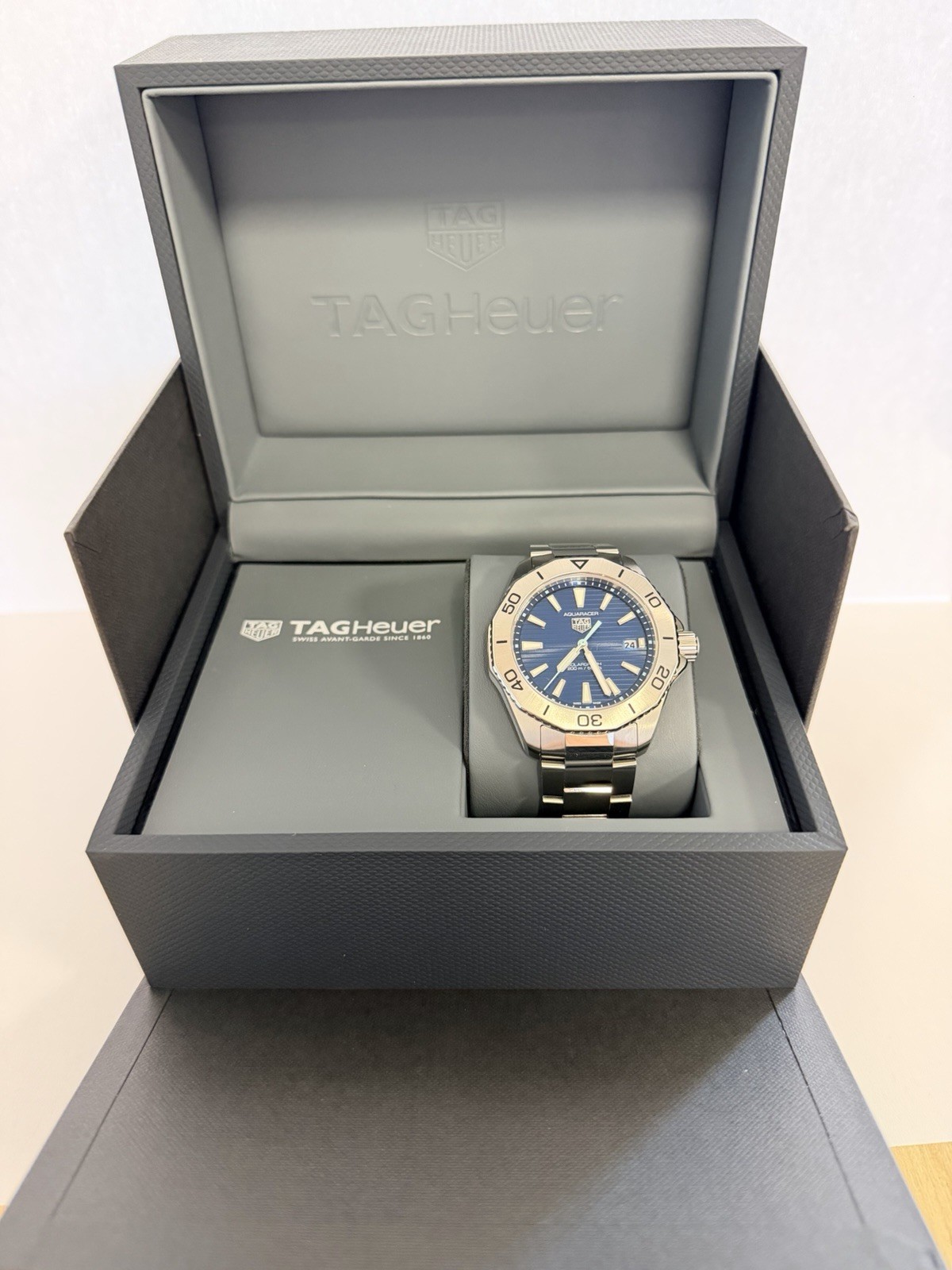 Tag Heuer Men’s Aquaracer 200m Stainless Steel Solargraph With Blue Dial
