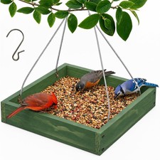 Platform Wooden Hanging Bird Feeder Tray Outdoor Bird Feeder Outdoors