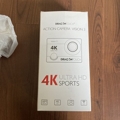 DRAGON TOUCH 4K ACTION CAMERA 16MP Vision 3 Underwater Waterproof 170°, NEW!!! 
