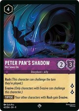 x1 Peter Pan's Shadow - Not Sewn On - 42/204 - Super Rare Lorcana DLC09 Fabled M