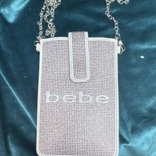 bebe Pink Rhinestone Chain Strap Shoulder Bag...