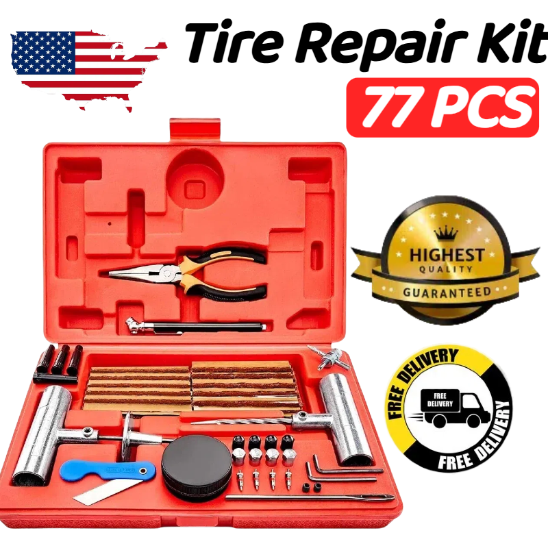 68pc Tire Repair Kit DIY Flat Tire Repair for Car Truck 68pc Tire Repair Kit DIY Flat Tire Repair for Car Truck
