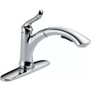 Delta 4353-DST Linden Pull-Out Kitchen Faucet with Temporary Flow Increase and